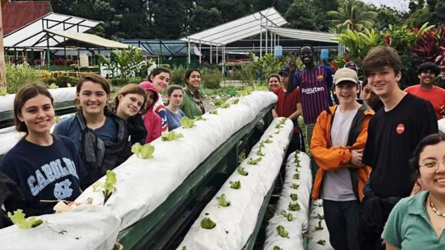 The sophomores learn about agriculture at Earth University. This was one of the activities that they did while they stayed in Costa Rica. “We were learning about their agriculture system,” William Jameson George said.