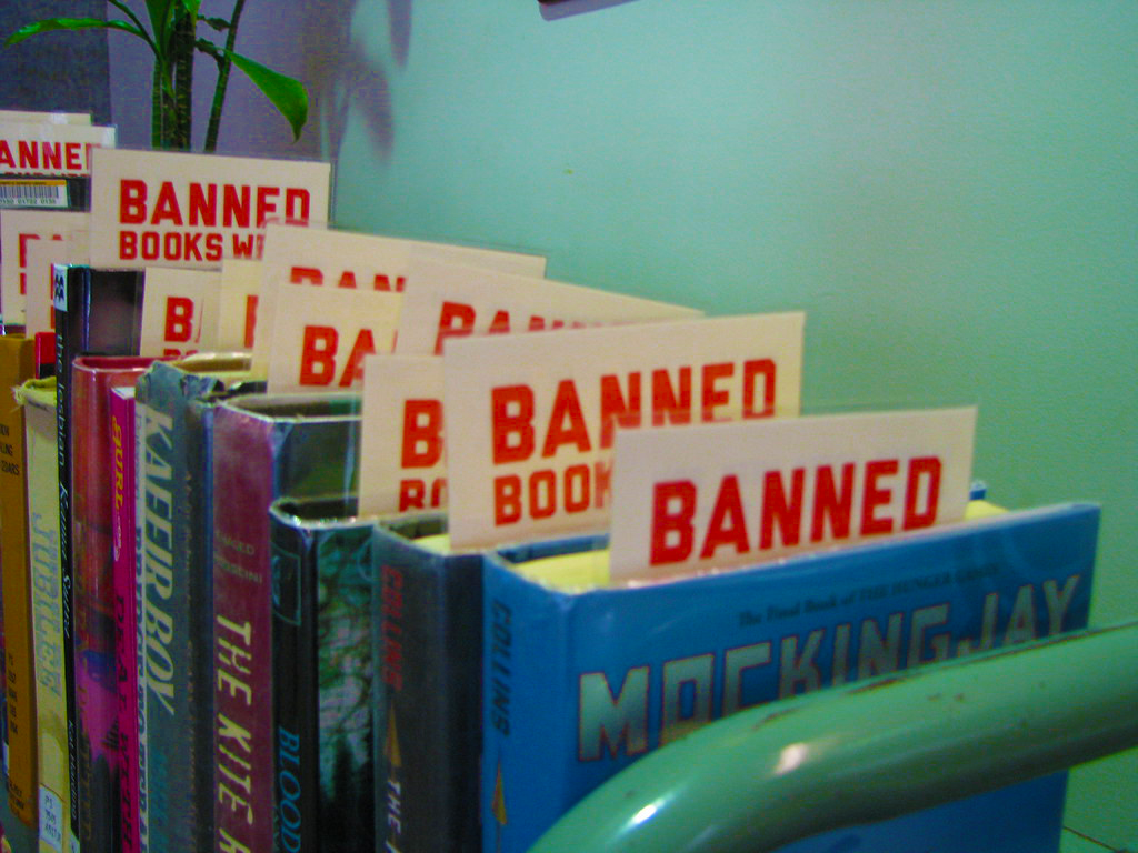 Banned books are books that are locally or federally prohibited from being distributed in public institutions, like schools